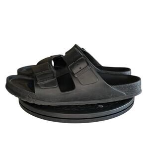 Women's Birkenstock Arizona EVA Rubber Slip-On Casual Slide Sandal Size 8 Black